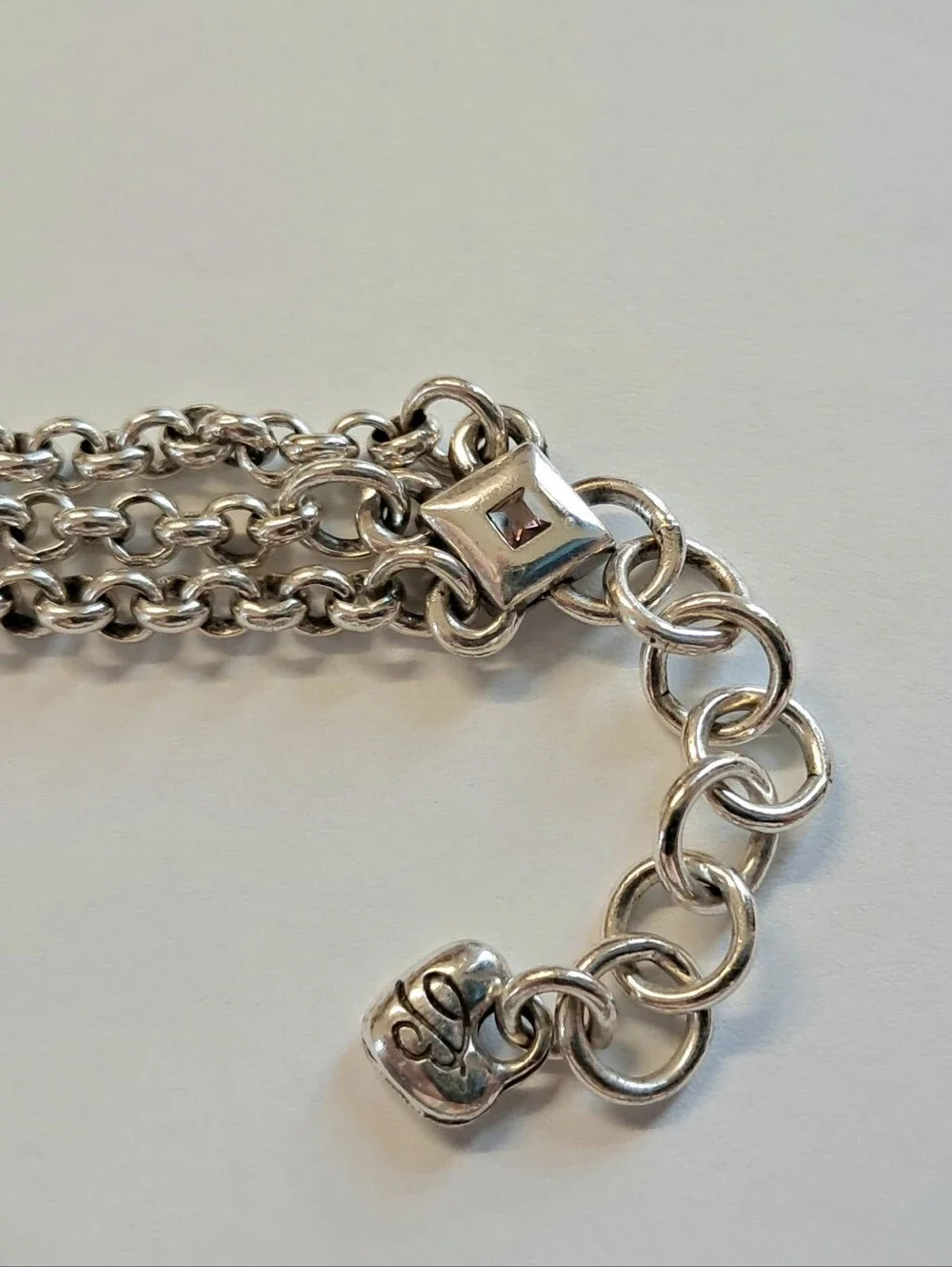 Brighton Abalone Give That Which You Want To Recieve Etched Silver Bracelet